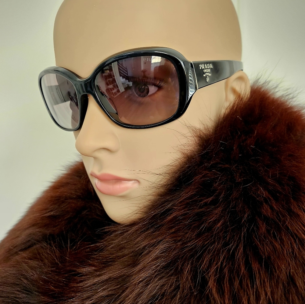 Prada Black Polished Gradient Sunglasses - Picture 10 of 12